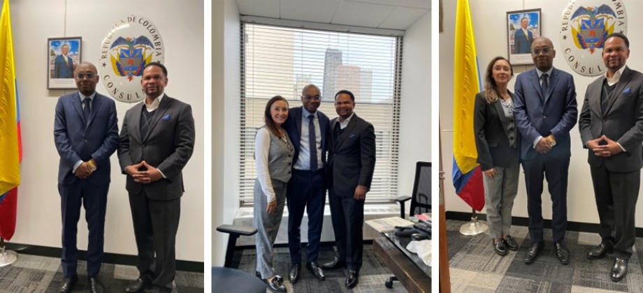 Cónsul General de Colombia recibió la visita del alcalde de Aurora 