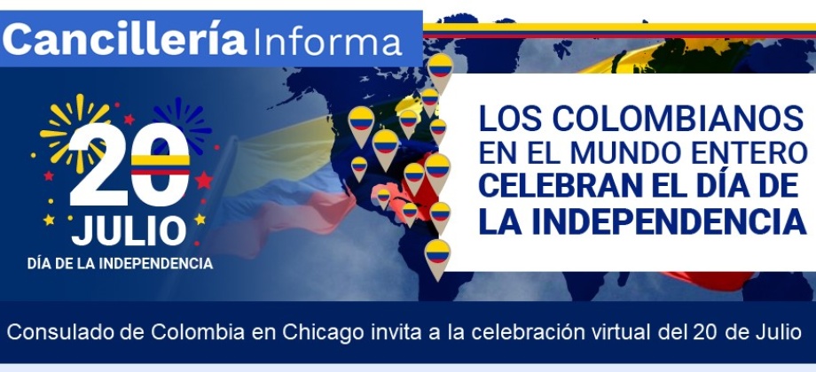 Consulado de Colombia invita a la celebración virtual del 20 de Julio