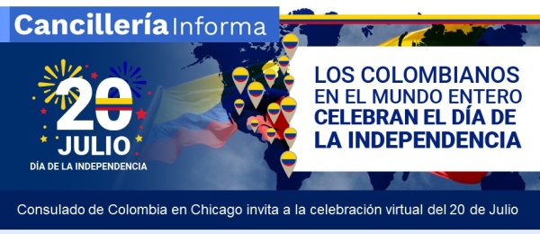 Consulado de Colombia invita a la celebración virtual del 20 de Julio