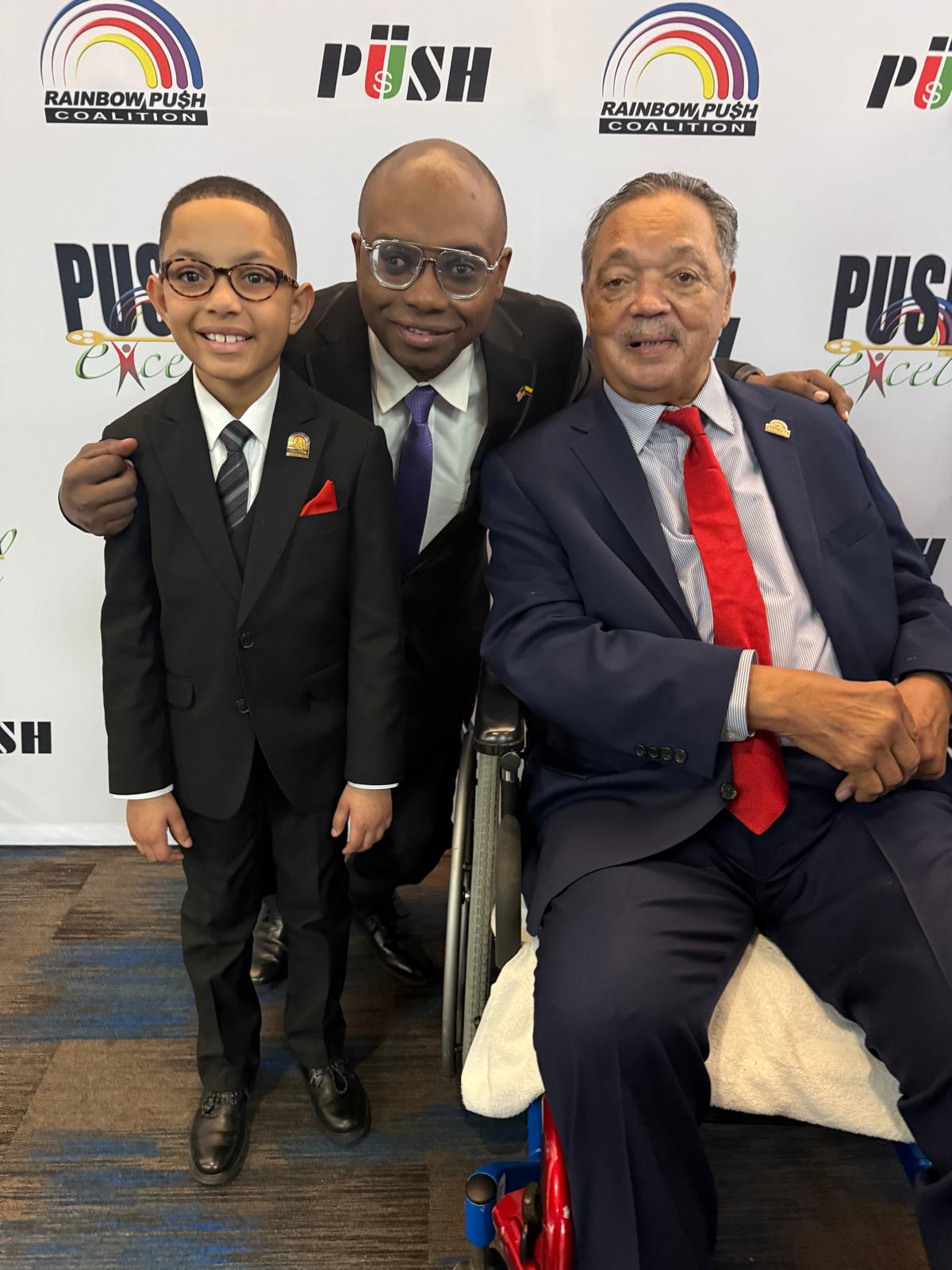 Desayuno en honor a Martin Luther King Jr, de la Rainbow Push Coalition con Jesse Jackson Jr, Gobernador de Illinois JB Priztker y Alcalde de Chicago, Brandon Johnson, Congresista Delia Ramirez