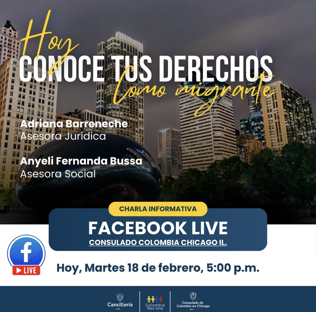 Conoce tus derechos evento en Chicago febrero 2025