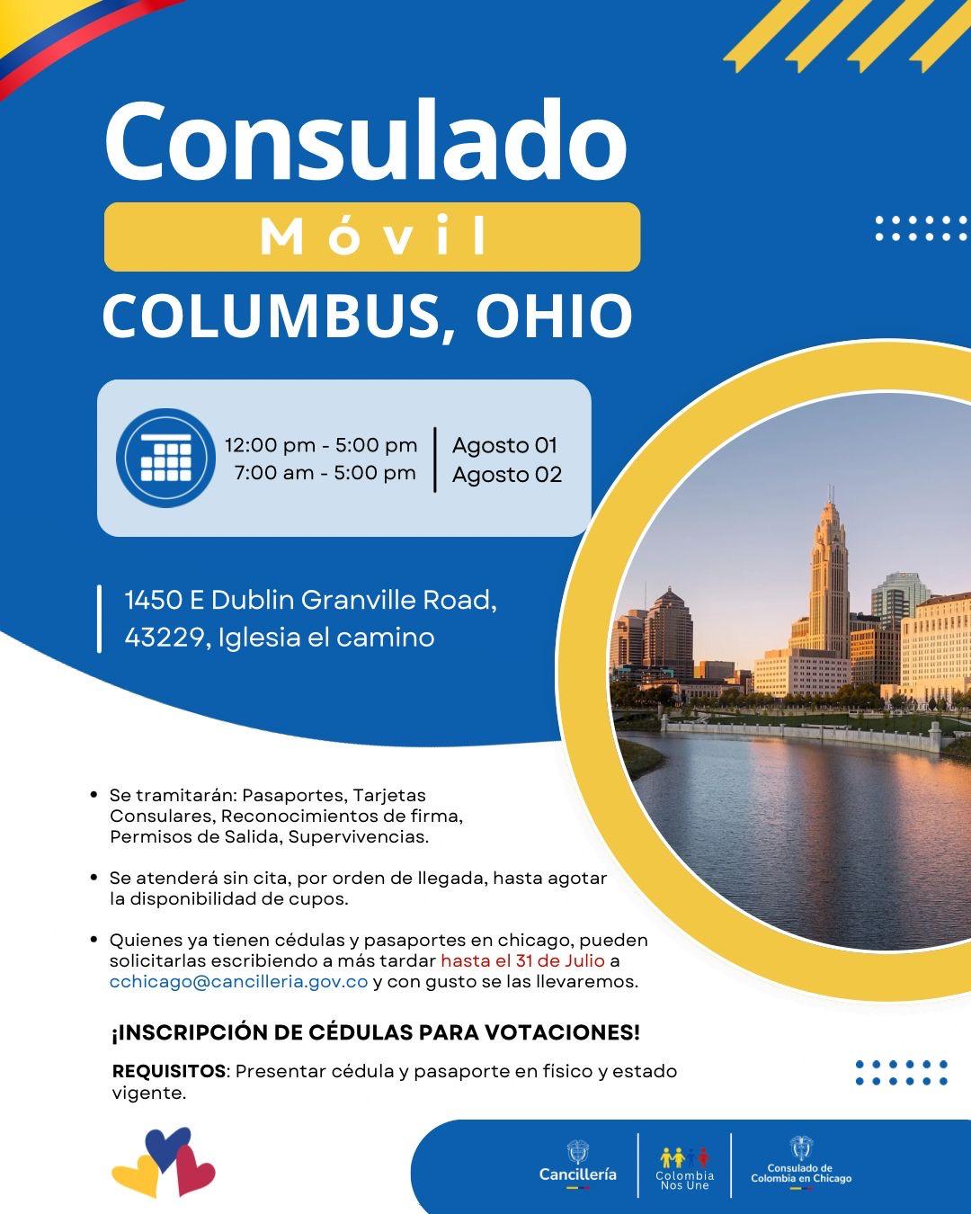 Banner Consulado Móvil Ohio