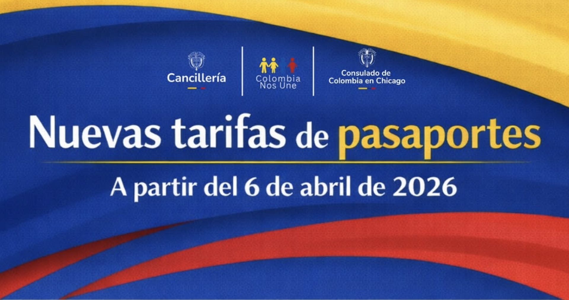 Banner nuevas tarifas de pasaportes