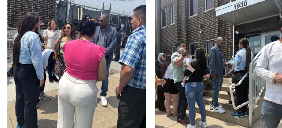 Cónsul General visitó el centro de detención de Broadview, Illinois