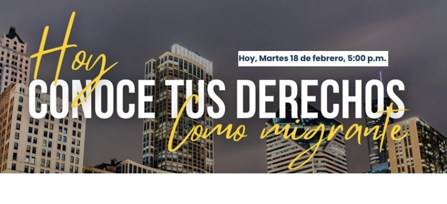 Conoce tus derechos como migrante: Facebook Live del Consulado General de Colombia en Chicago