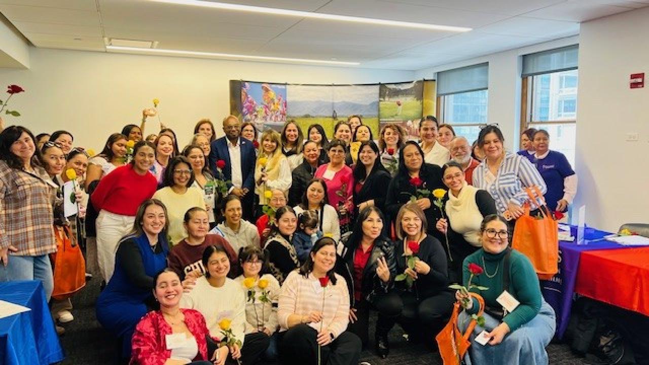 Foto de las aisitentes al encuentro