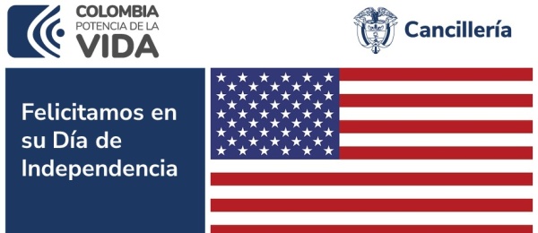 Consulado General de Colombia en Chicago, felicita al pueblo estadounidense por su 247 aniversario de Independencia
